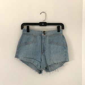 Vintage Triangle Denim Shorts